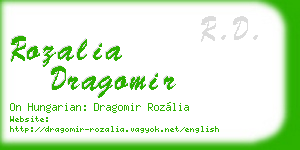 rozalia dragomir business card